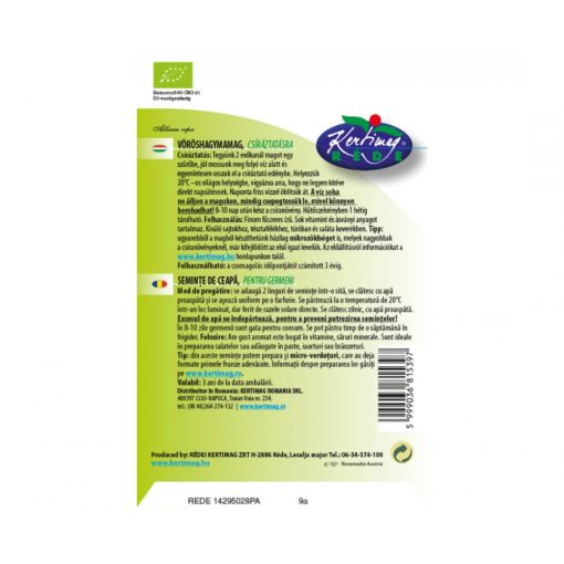 Rédei Kertimag BIO Vöröshagyma csíramag 15g D