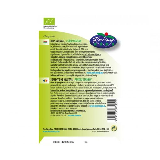 Rédei Kertimag BIO Mustár csíramag 50g D