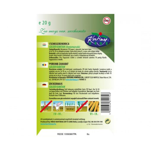 Rédei Kertimag Golden Bantam csemegekukorica vetőmag 20g D