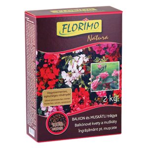 FLORIMO® Natura Balkon és muskátli trágya 2 kg.
