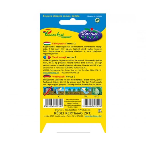 Rédei Kertimag VERTUS 2 Kelkáposzta vetőmag 50g.