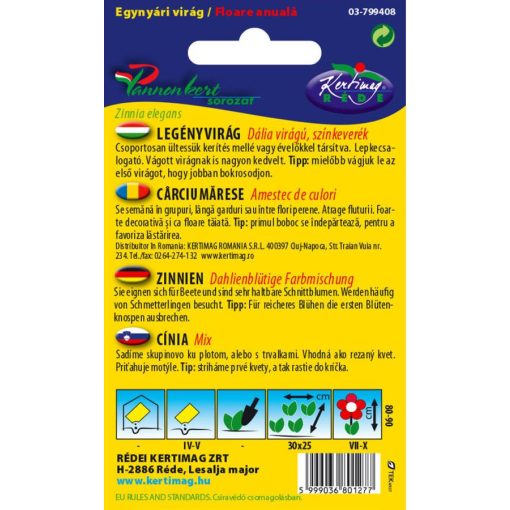 Rédei Kertimag Legényvirág Dáliavirágú Színkeverék2g.
