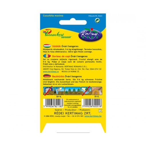 Rédei Kertimag Óvári Hengeres sütőtök vetőmag 3g K