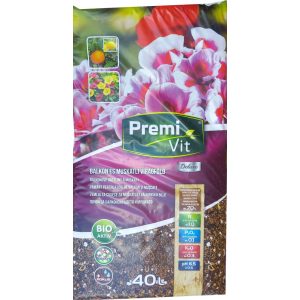 PremiVit Balkon és Muskátli Virágföld 40 L.