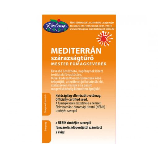 Rédei Kertimag Szárazságtűrő Mediterrán Fűmag 20kg.