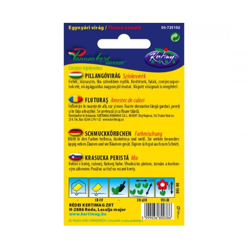 Rédei Kertimag Pillangóvirág Narancssárga vetőmag 1g A